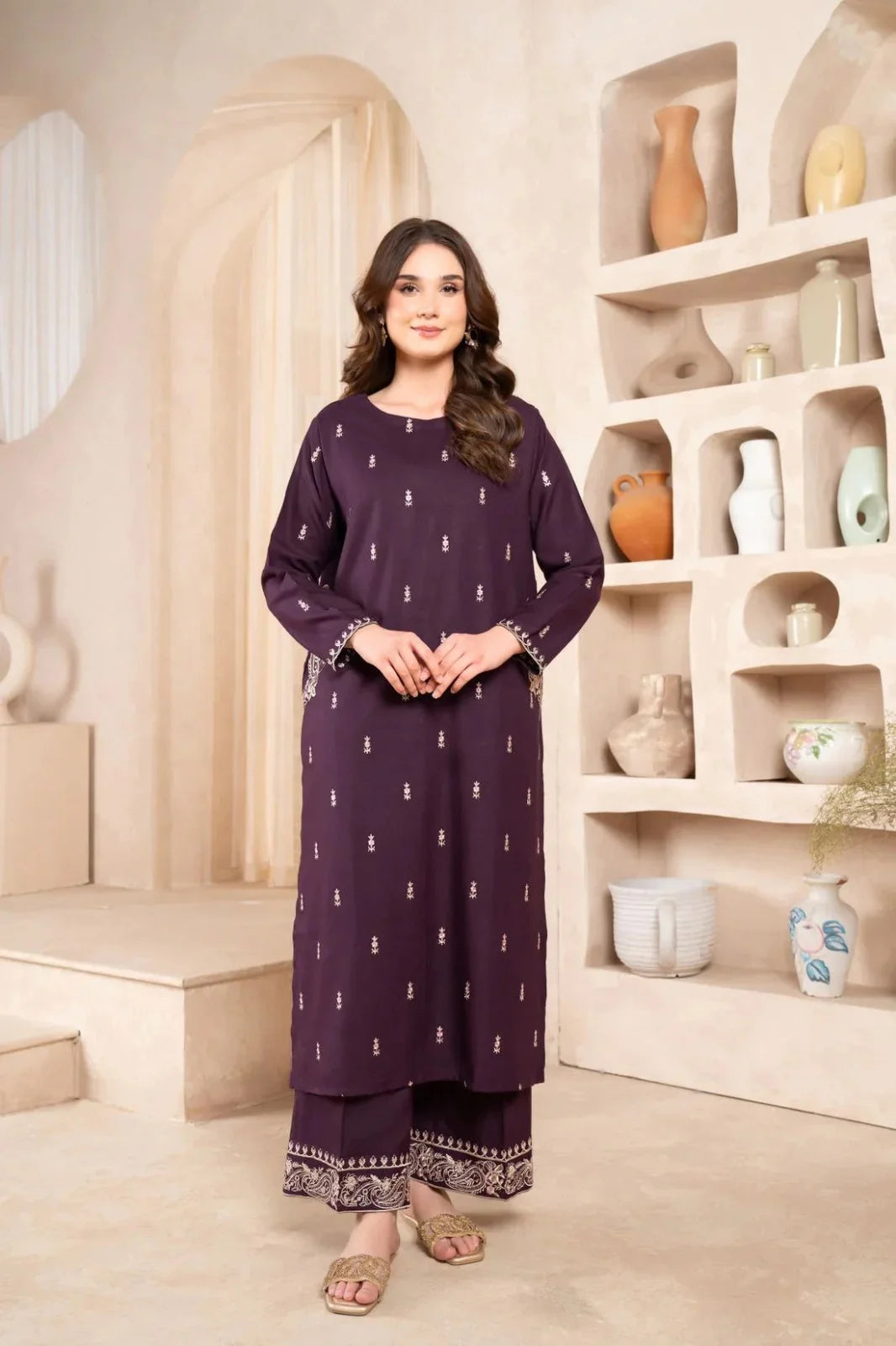 NAAZ EMB 2PC LONG LENGHT (DOUBLE POCKET)