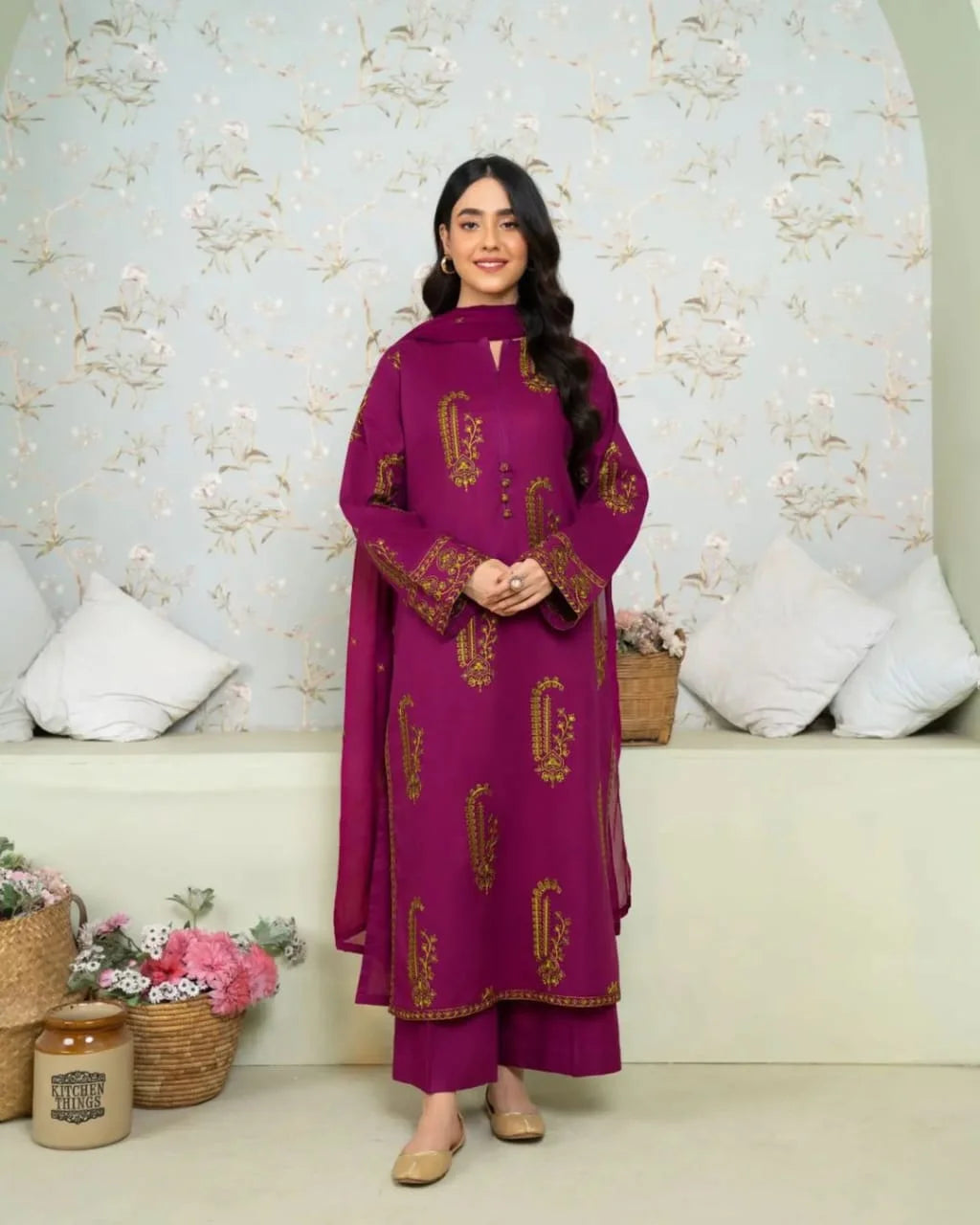 JASMINE EMB LONG LENGHT 2PC