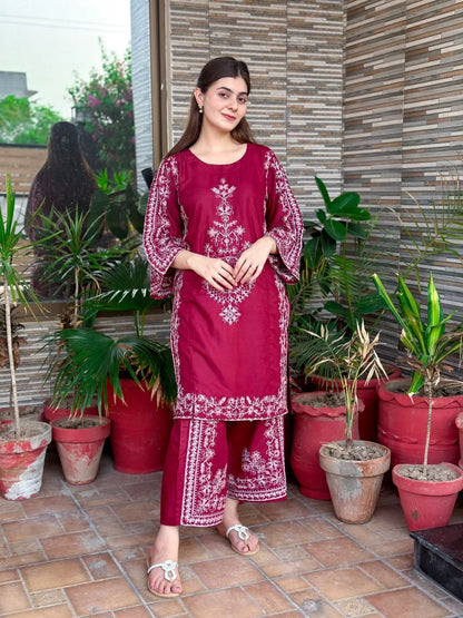 ZARA Full Work Embroidery 2Pc