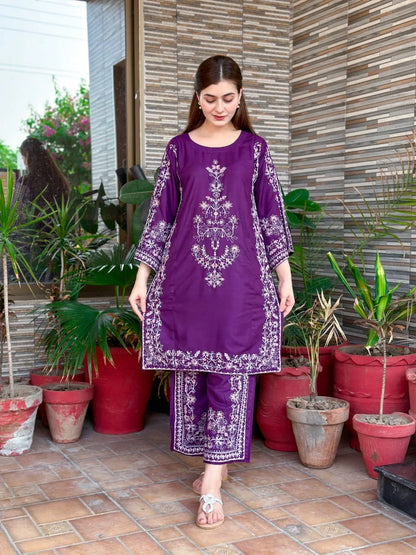 ZARA Full Work Embroidery 2Pc