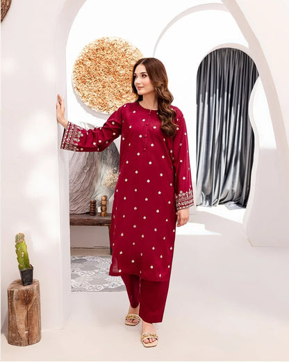 HASEEN EMB LONG LENGHT(HEAVY EMBROIDERY) 2PC