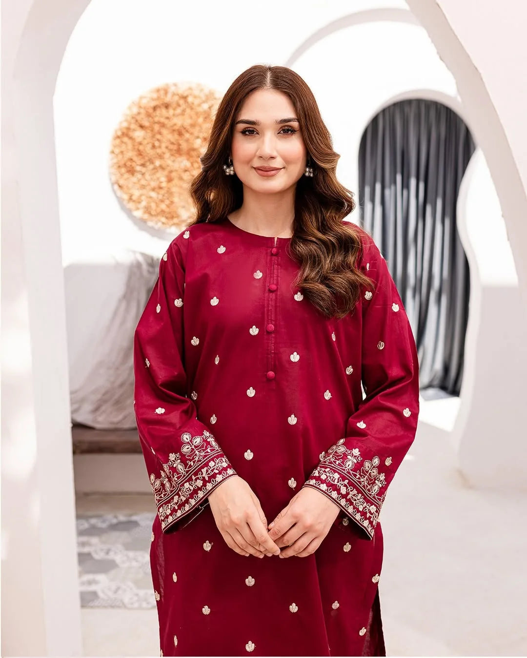 HASEEN EMB LONG LENGHT(HEAVY EMBROIDERY) 2PC