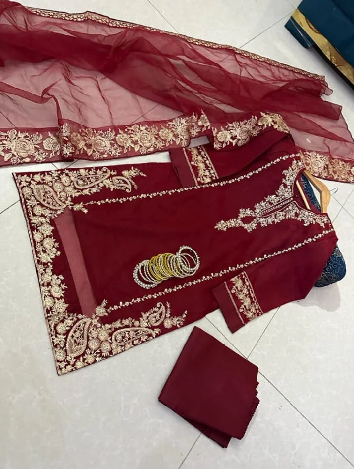 Fancy HANDMADE Embroidery 3PC